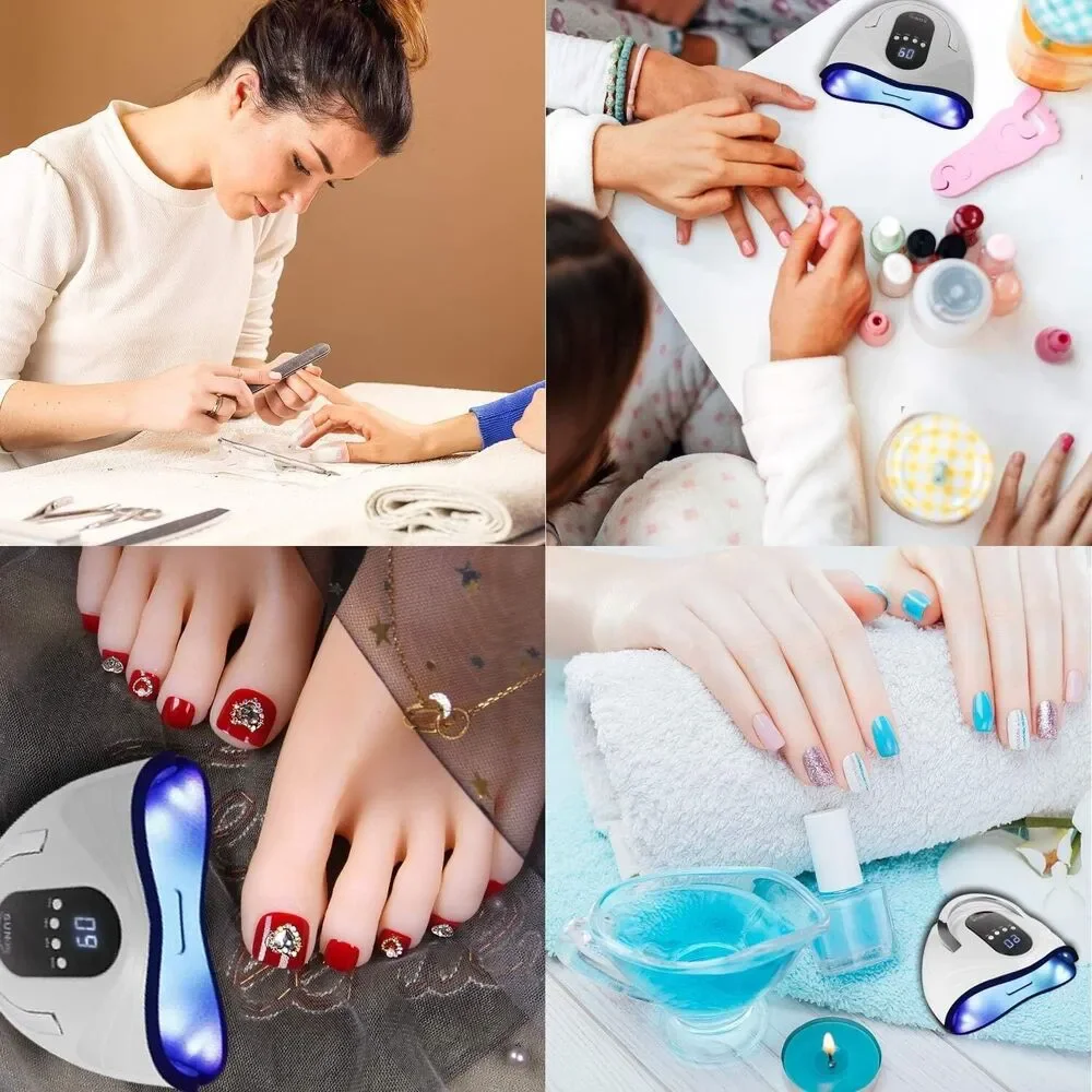 UV LED Nail Lamp 120W High Power Nail Dryer for Gel Nail Polish with 4 Timer Set
